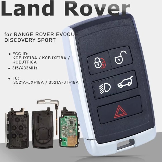 2018-2023 Land Rover / 5-Button 315Mhz Smart Key / LR116873 / K0BJXF18A (AFTERMARKET)